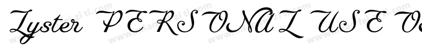 Lyster PERSONAL USE ONLY字体转换